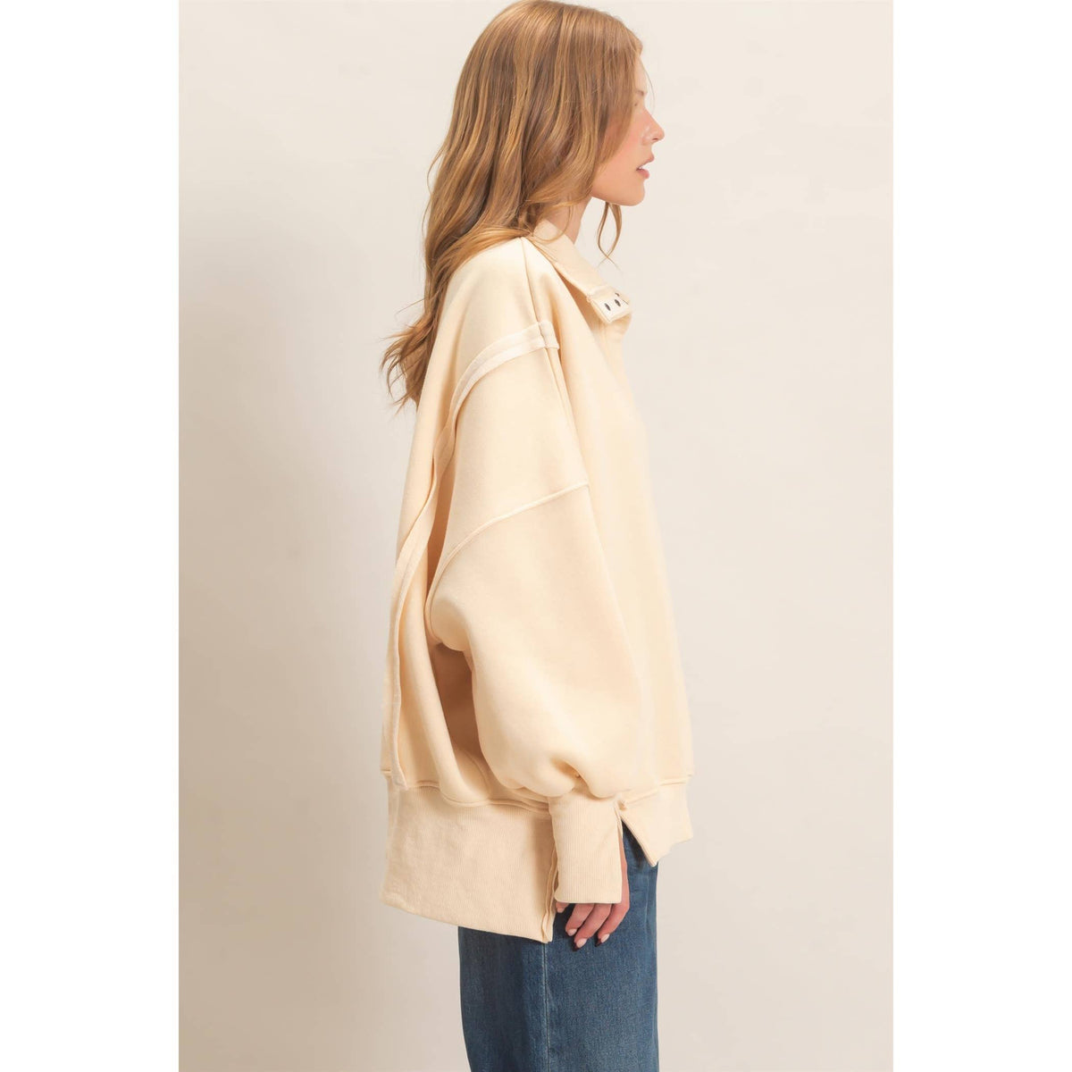 Faded Favorite Snap Collar Pullover