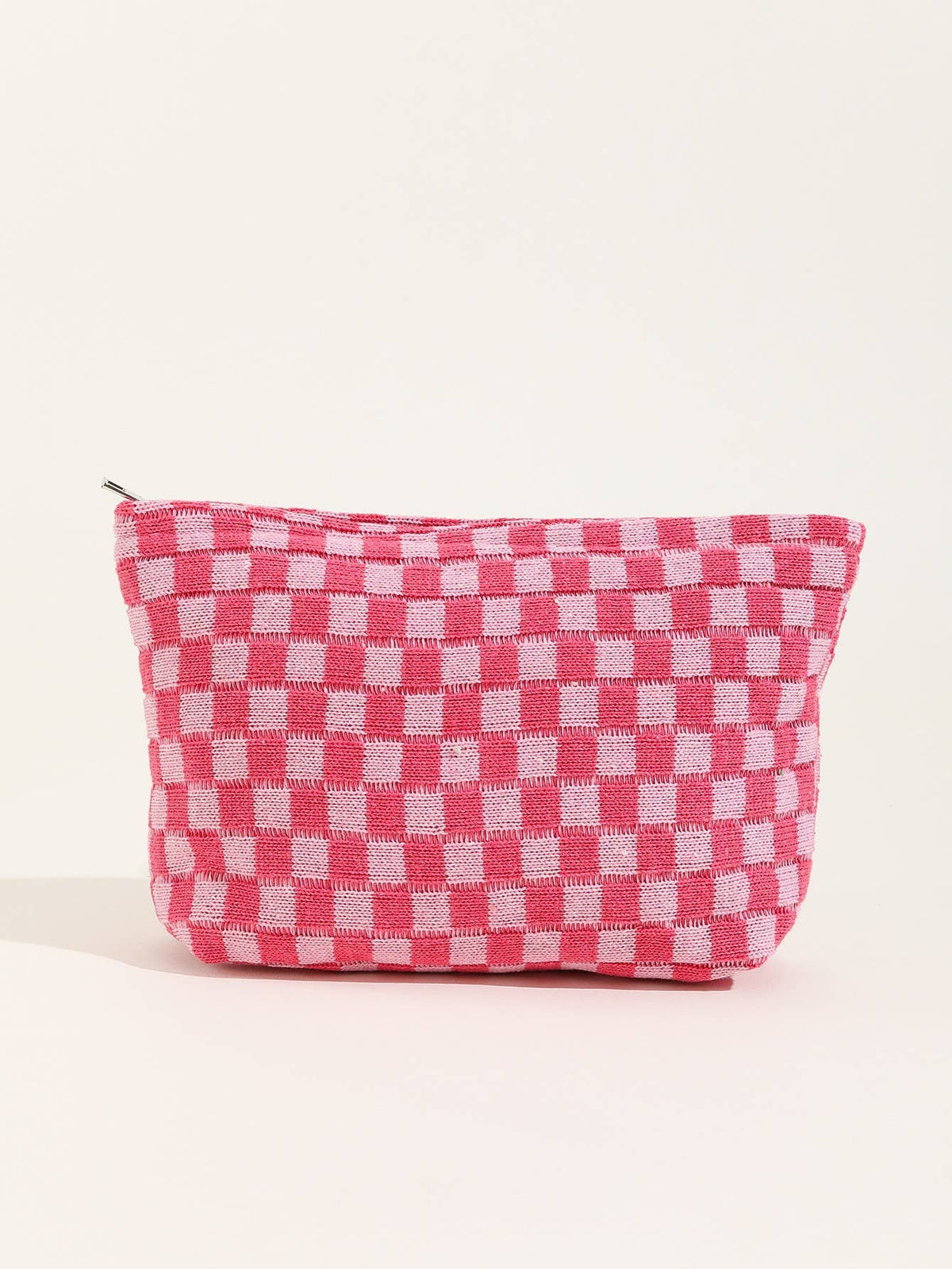 CHECKER MAKEUP COSMETIC POUCH BAG