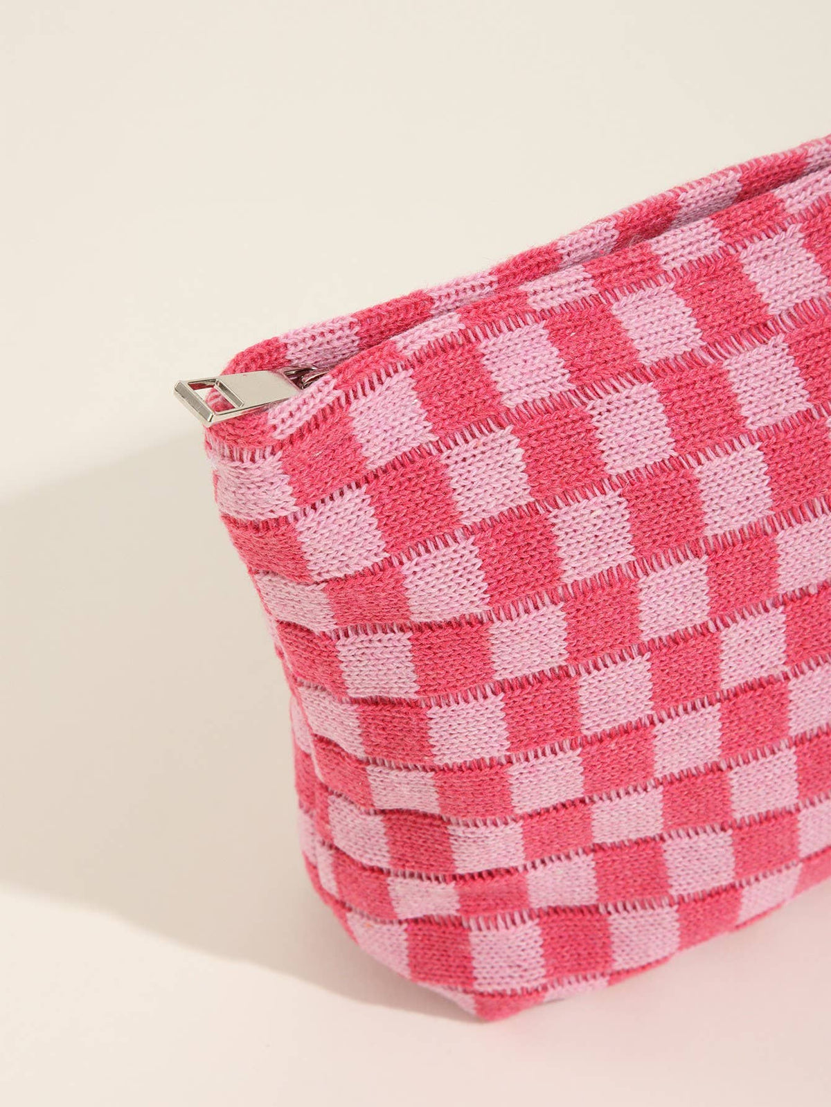 CHECKER MAKEUP COSMETIC POUCH BAG