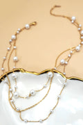 PEARL THREE LAYERED NECKLACE