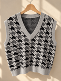 Uptown Houndstooth Vest