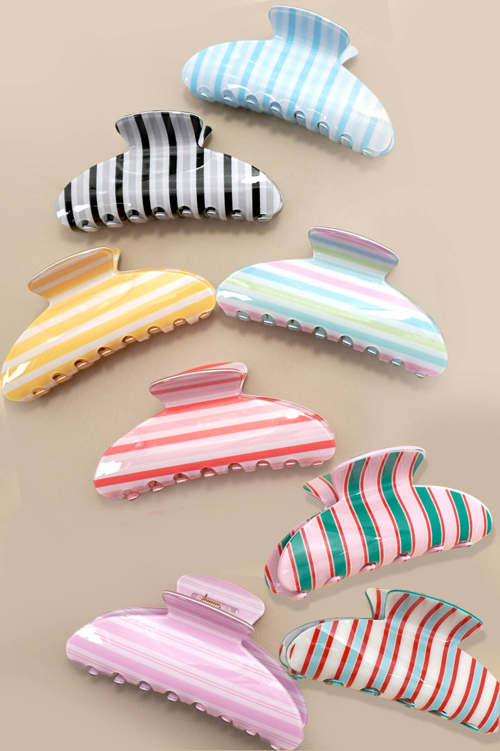 STRIPE CLAW CLIPS