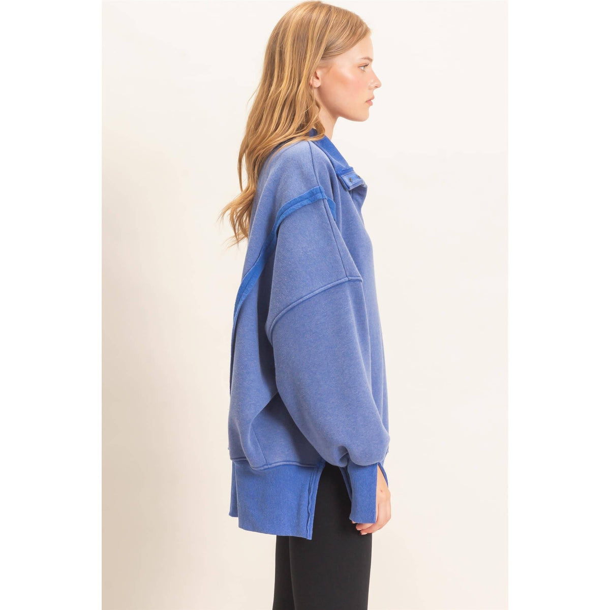 Faded Favorite Snap Collar Pullover