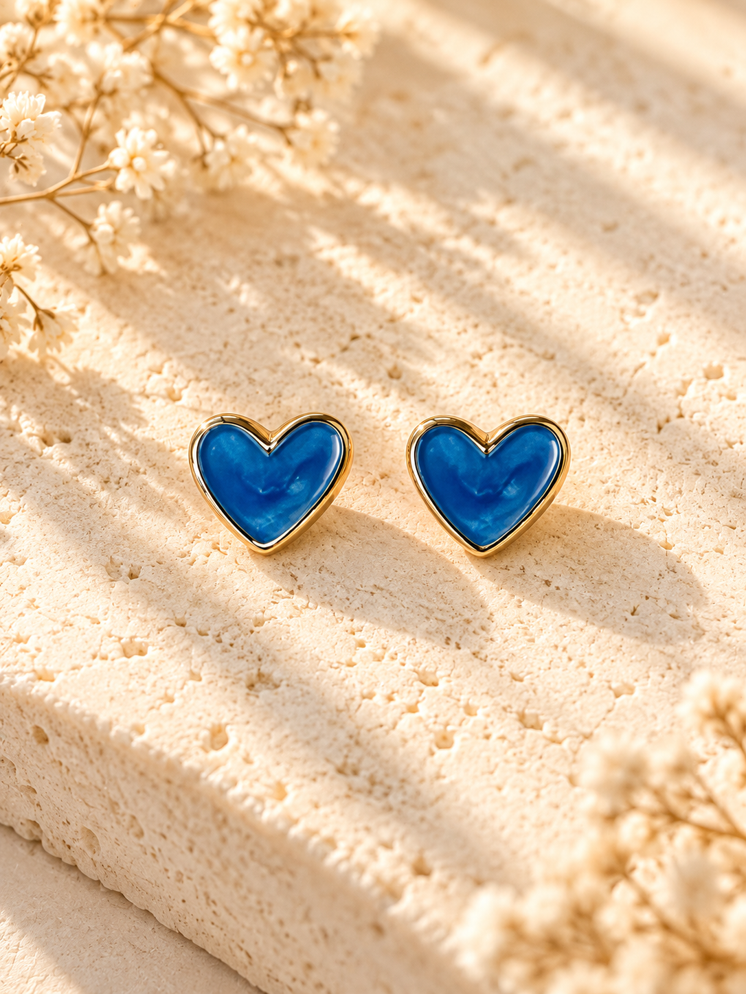 Blue Heart Stud