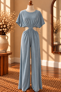 Blue Hour Cutout Jumpsuit