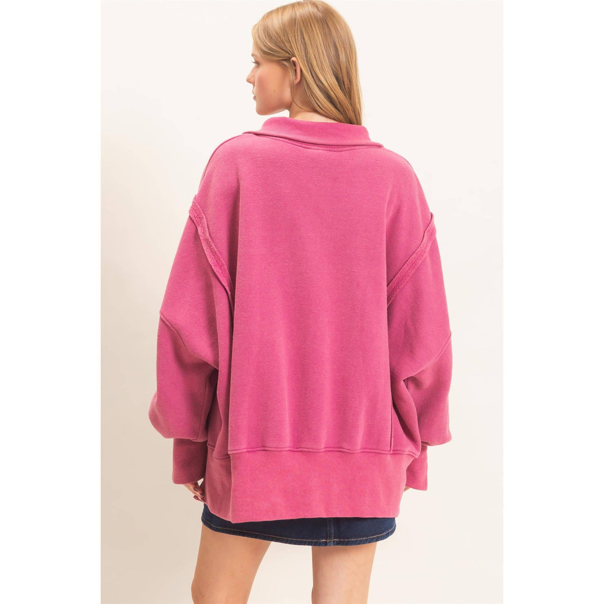 Faded Favorite Snap Collar Pullover