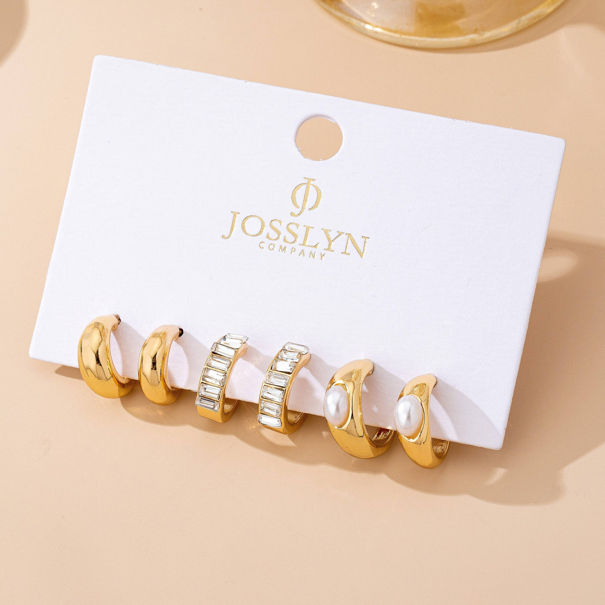 Pearl & Baguette Huggie Hoops