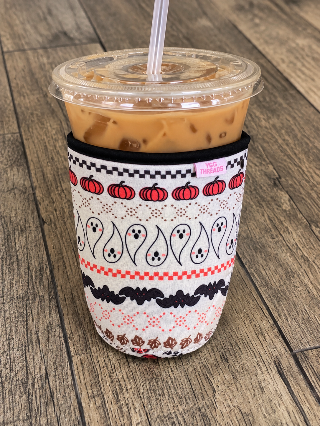 Fall ghost coffee sleeve