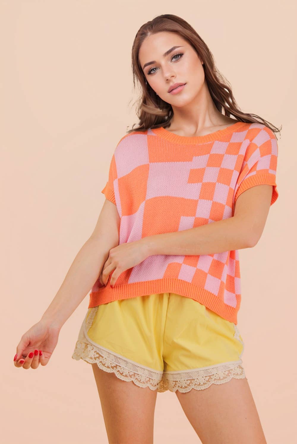 Check Mate Knit Top