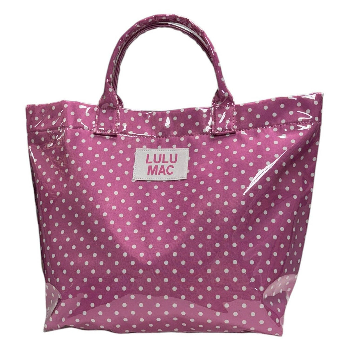 LULU MAC TOTE BAG PINK/WHITE DOT