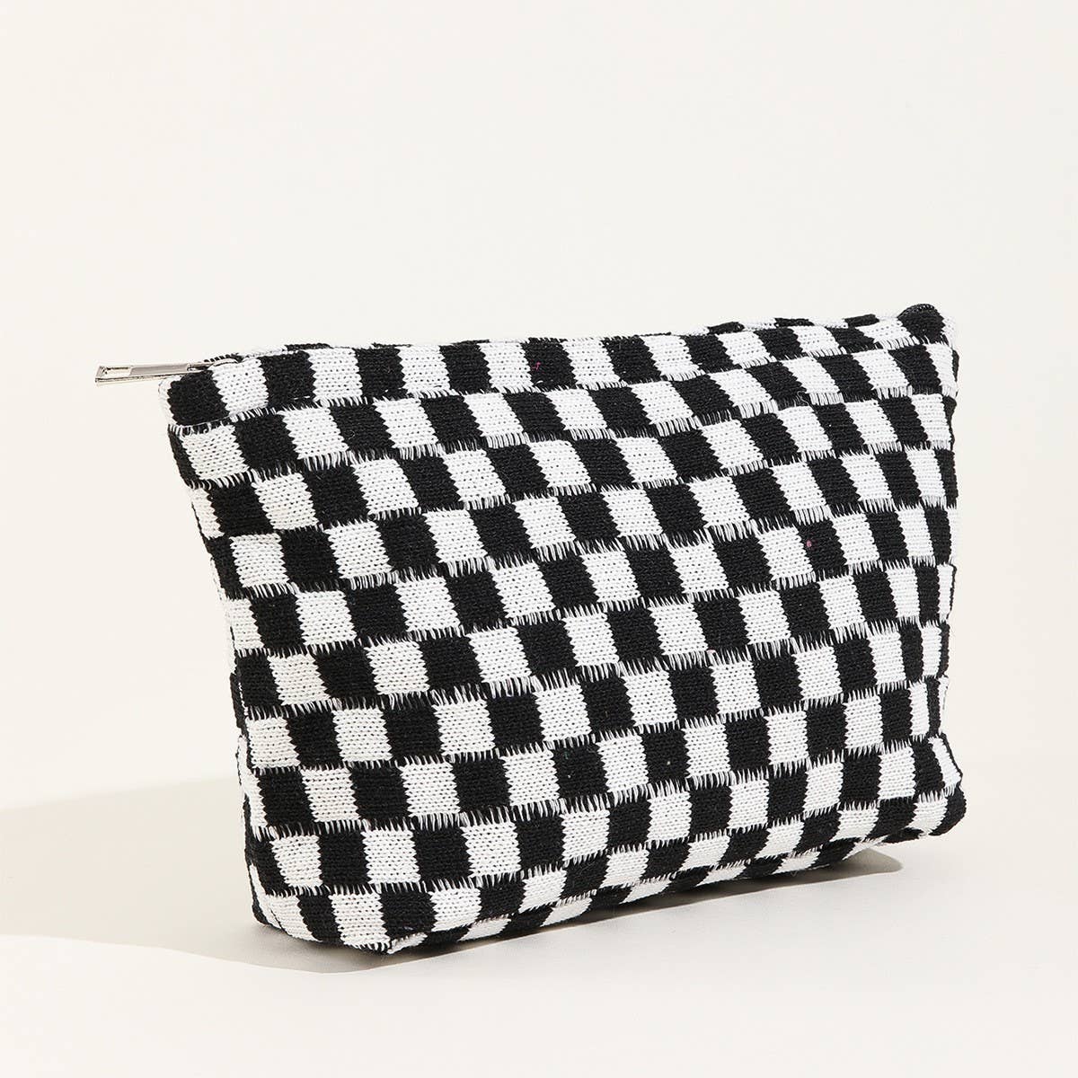 CHECKER MAKEUP COSMETIC POUCH BAG