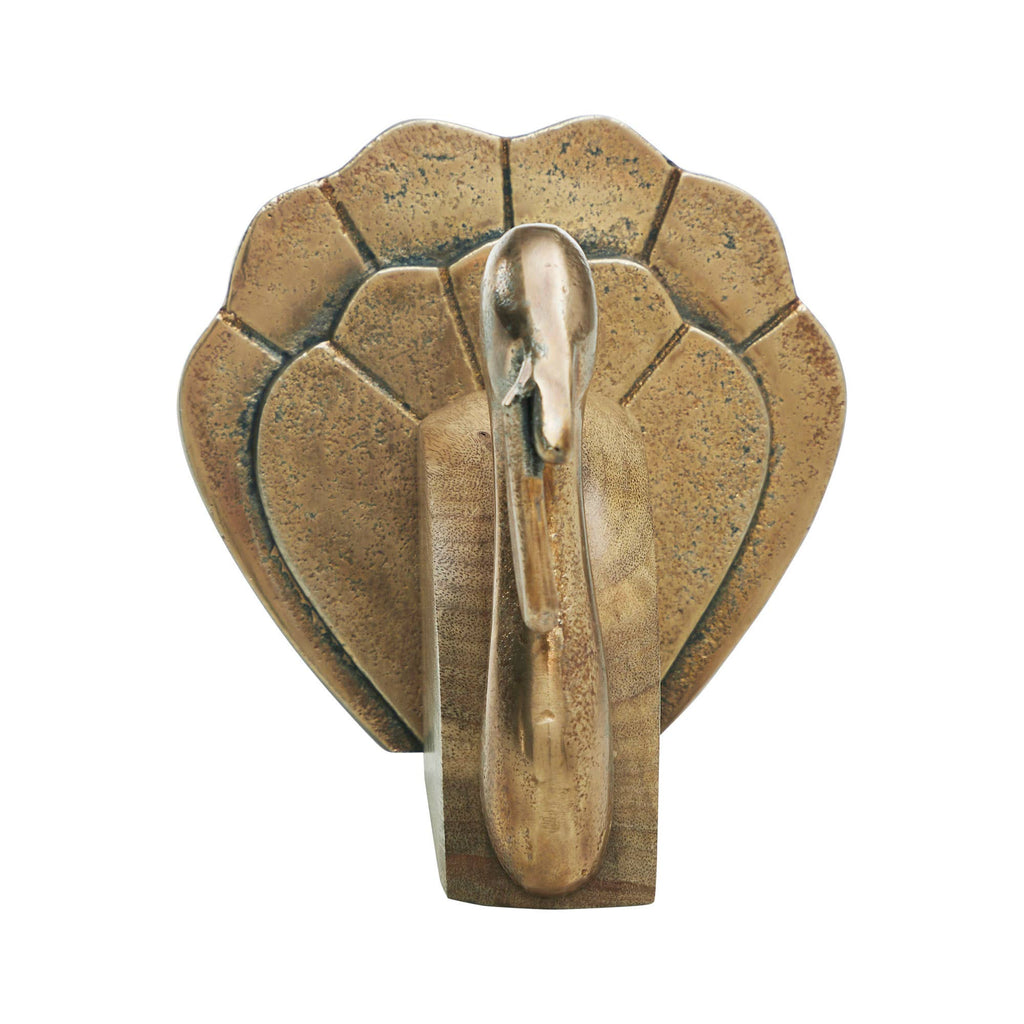 Wooden Turkey w/ Burnished Gold Rustic Fall Decor