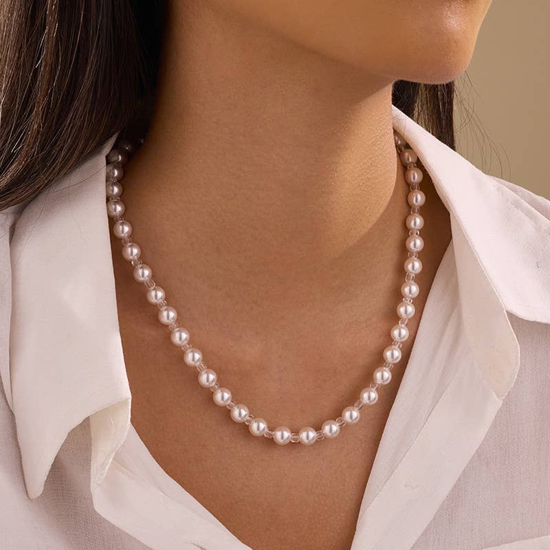 Natural Stone Glass Mixed Necklace
