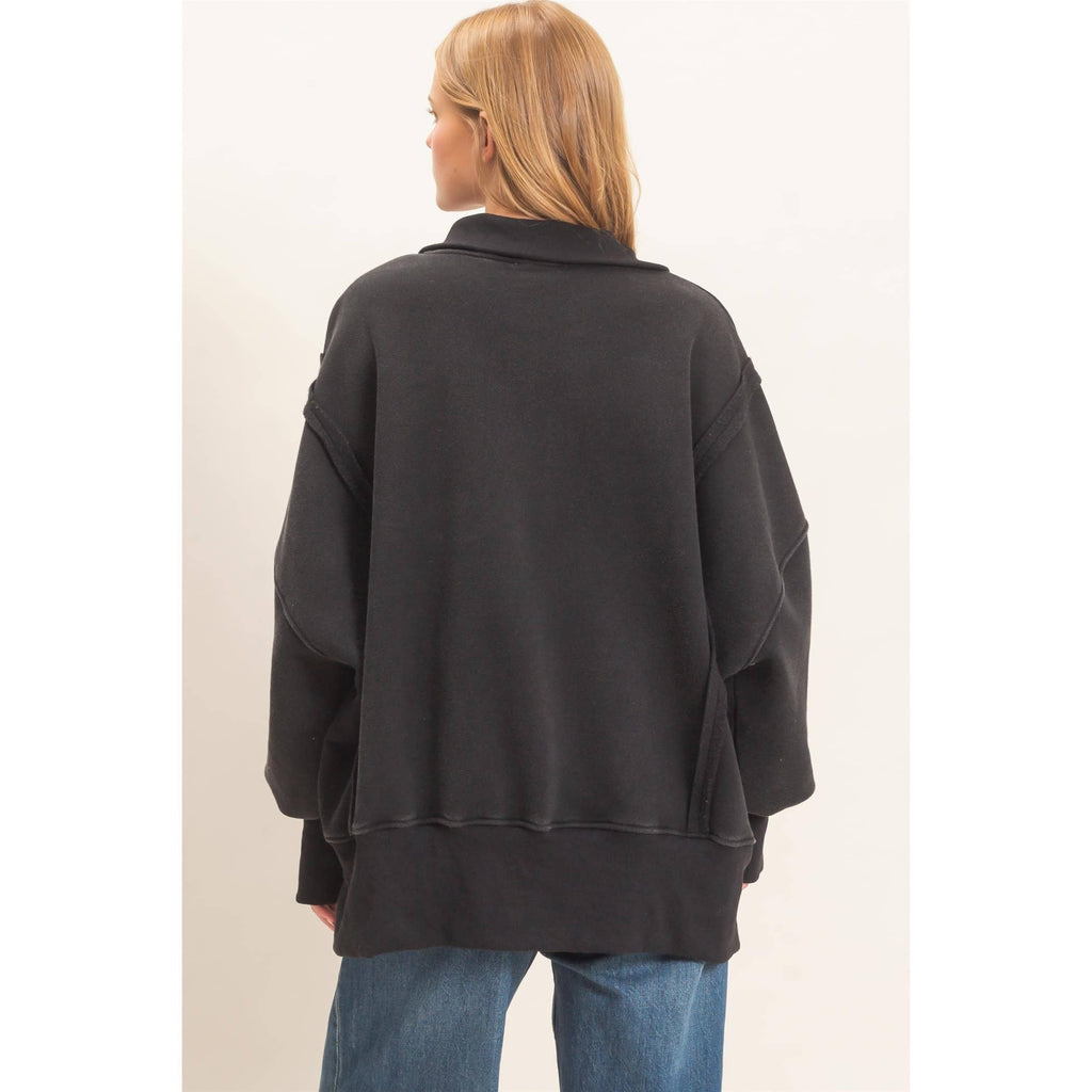Faded Favorite Snap Collar Pullover