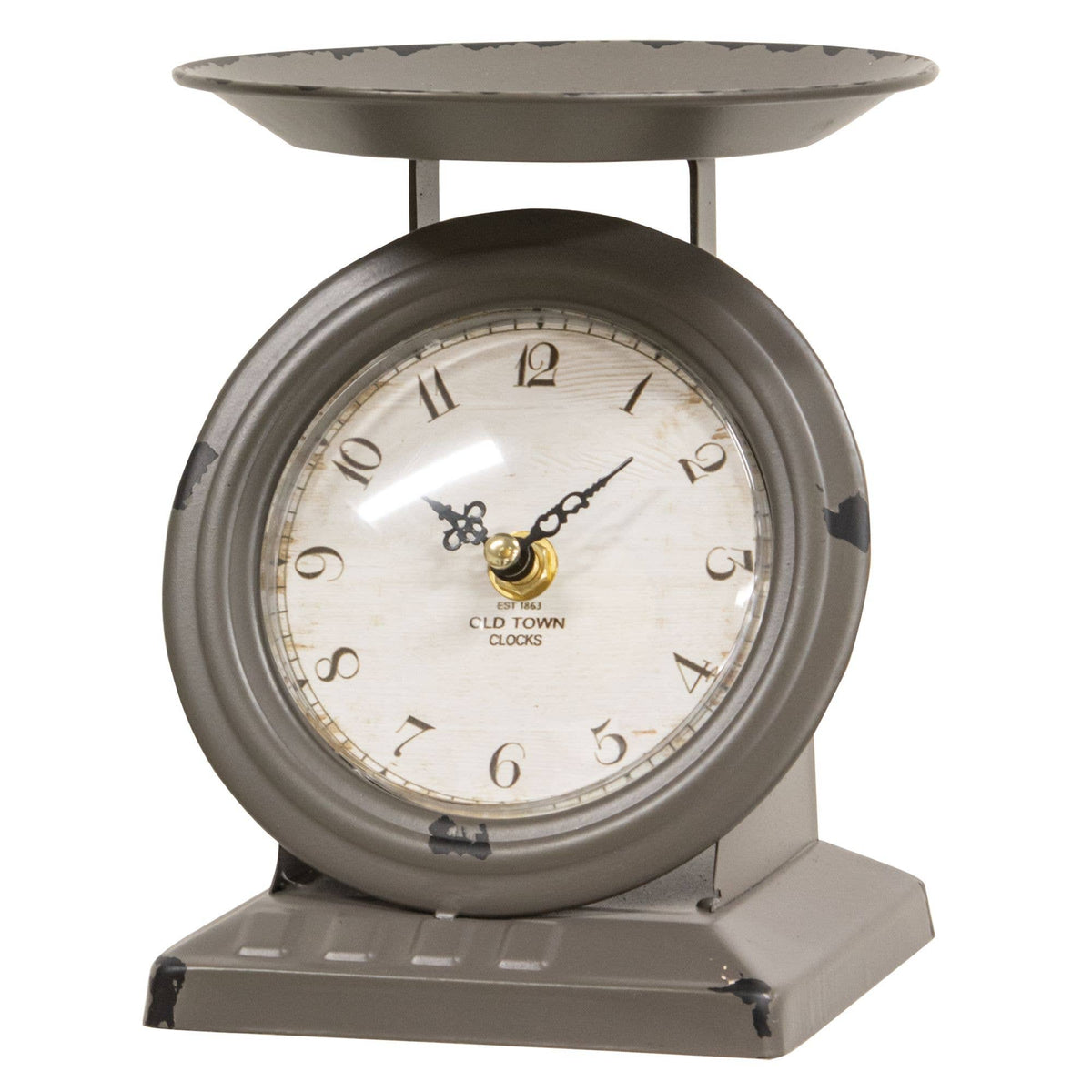 Vintage Dark Gray Old Town Scale Clock