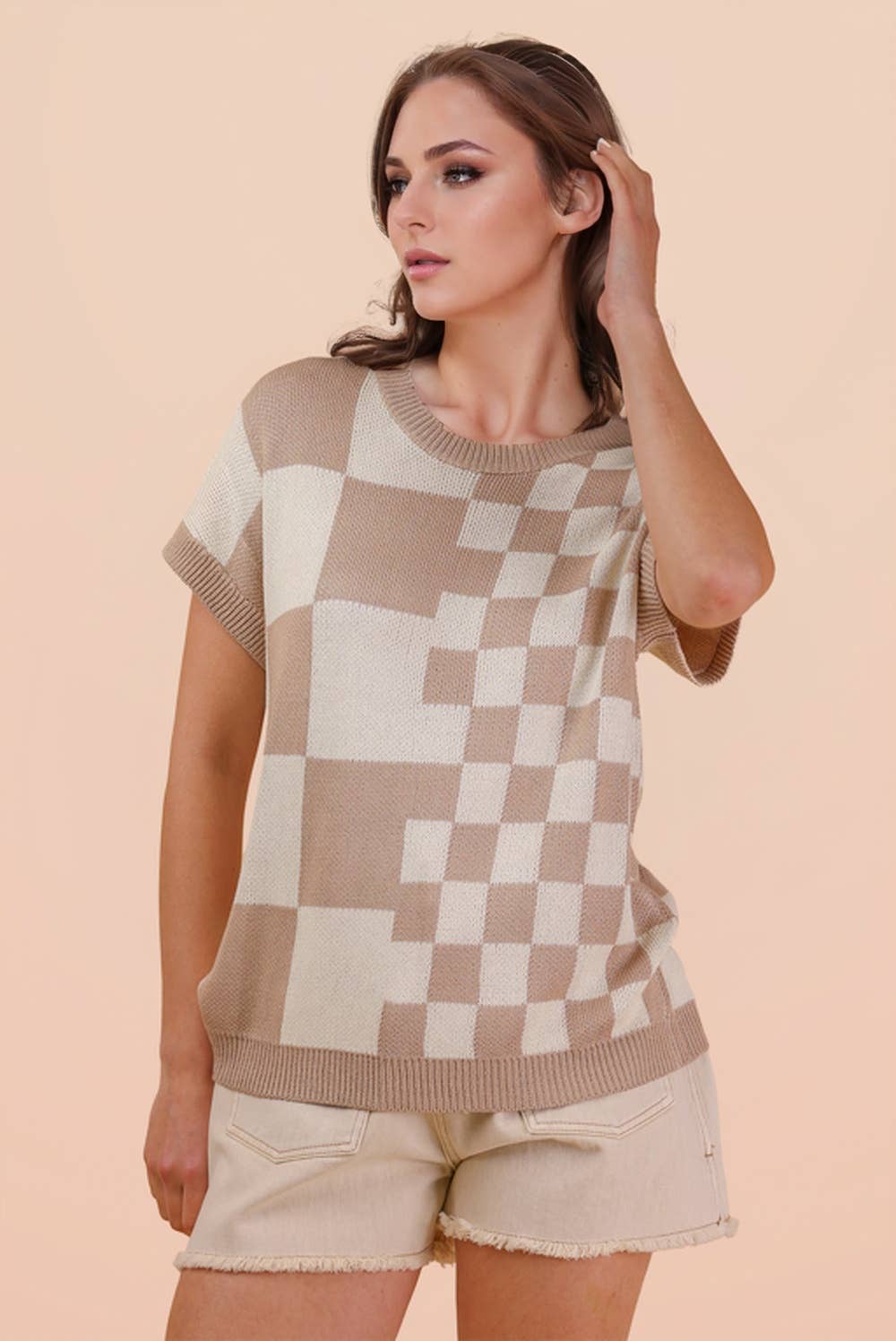 Check Mate Knit Top