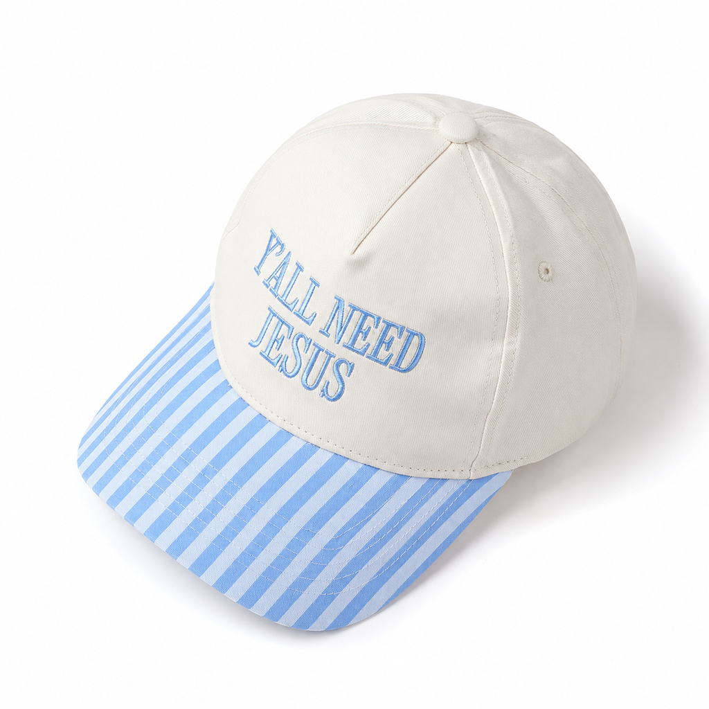 "Y'all Need Jesus" Stripe Hat