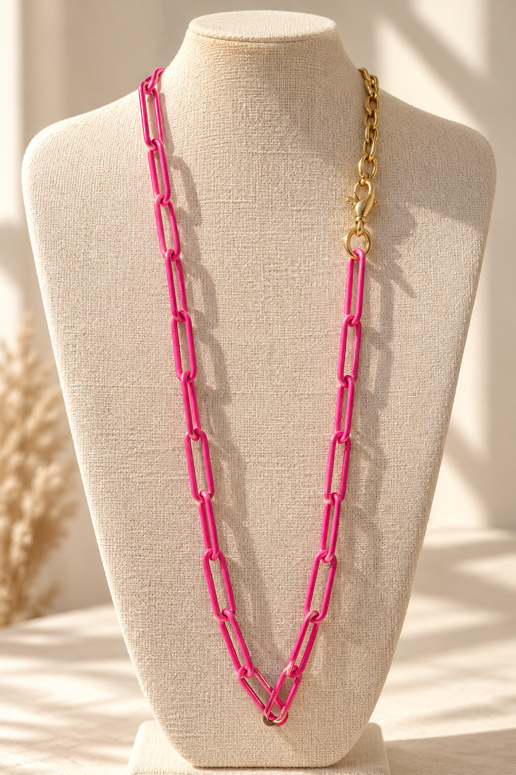 Pink Chain Link Necklace