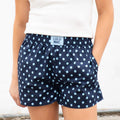 LULU MAC NAVY/LIGHT BLUE DOT BOXER SHORT