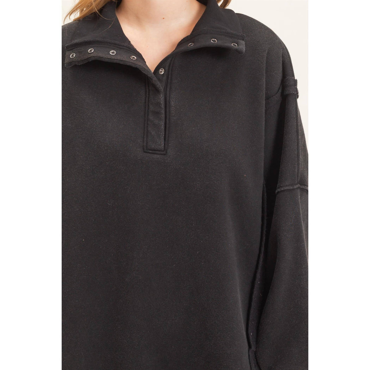 Faded Favorite Snap Collar Pullover