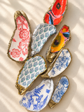 Oyster shell jewelry tray