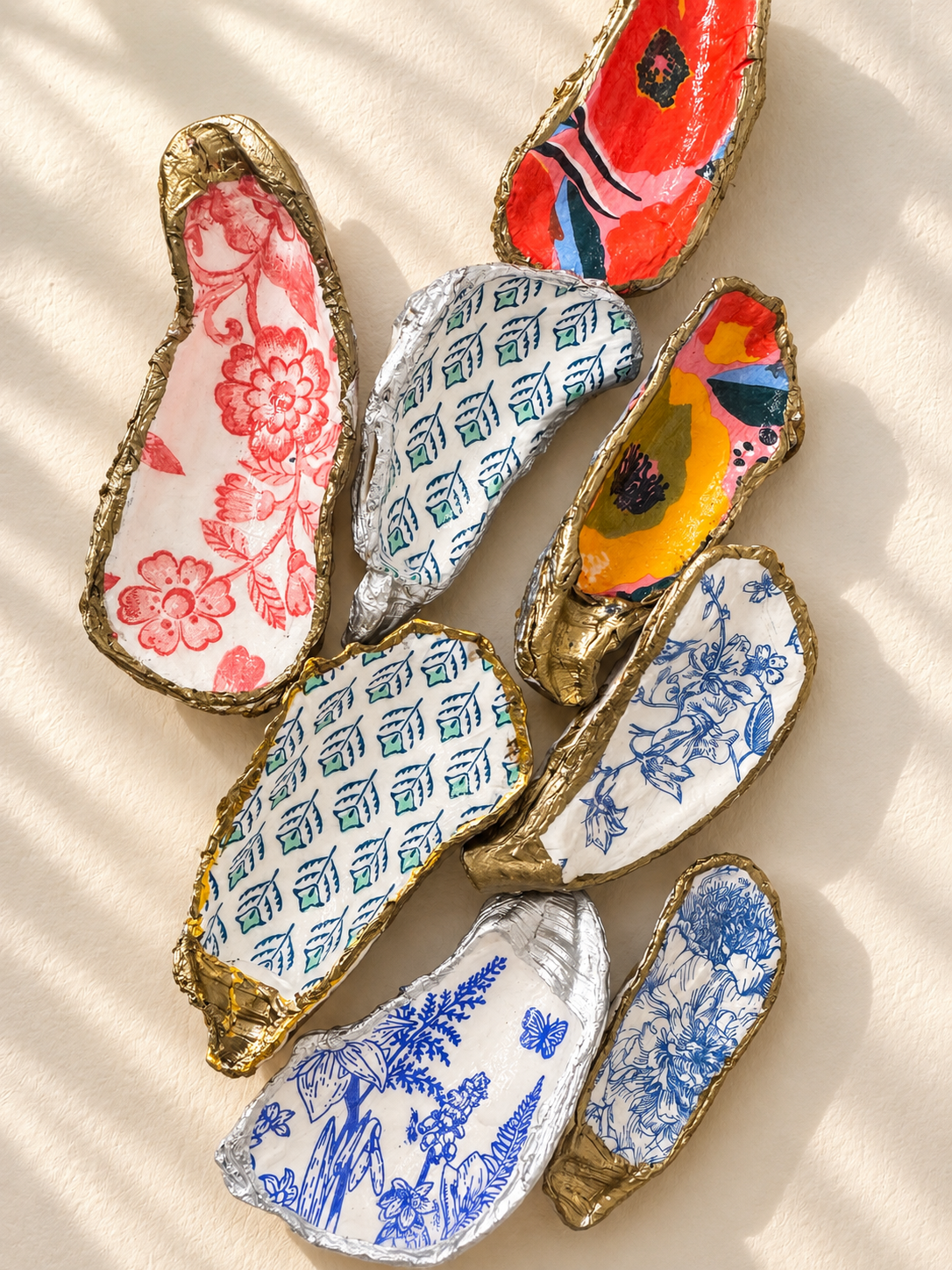 Oyster shell jewelry tray