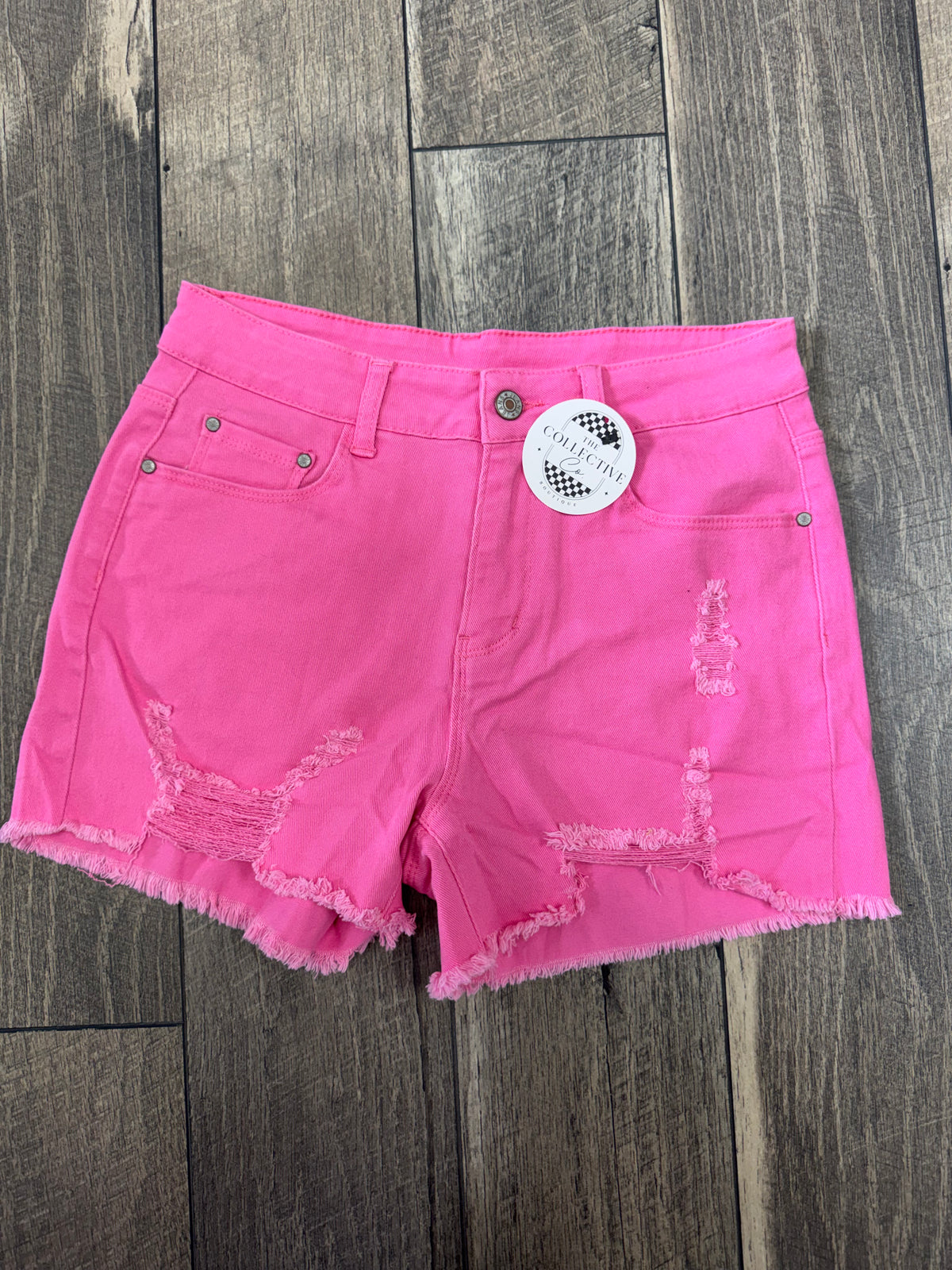 Hot Pink Short with Holes
