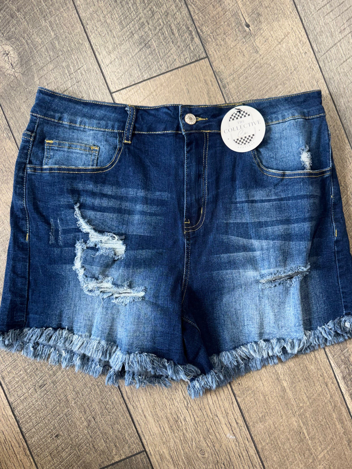 Plus denim shorts