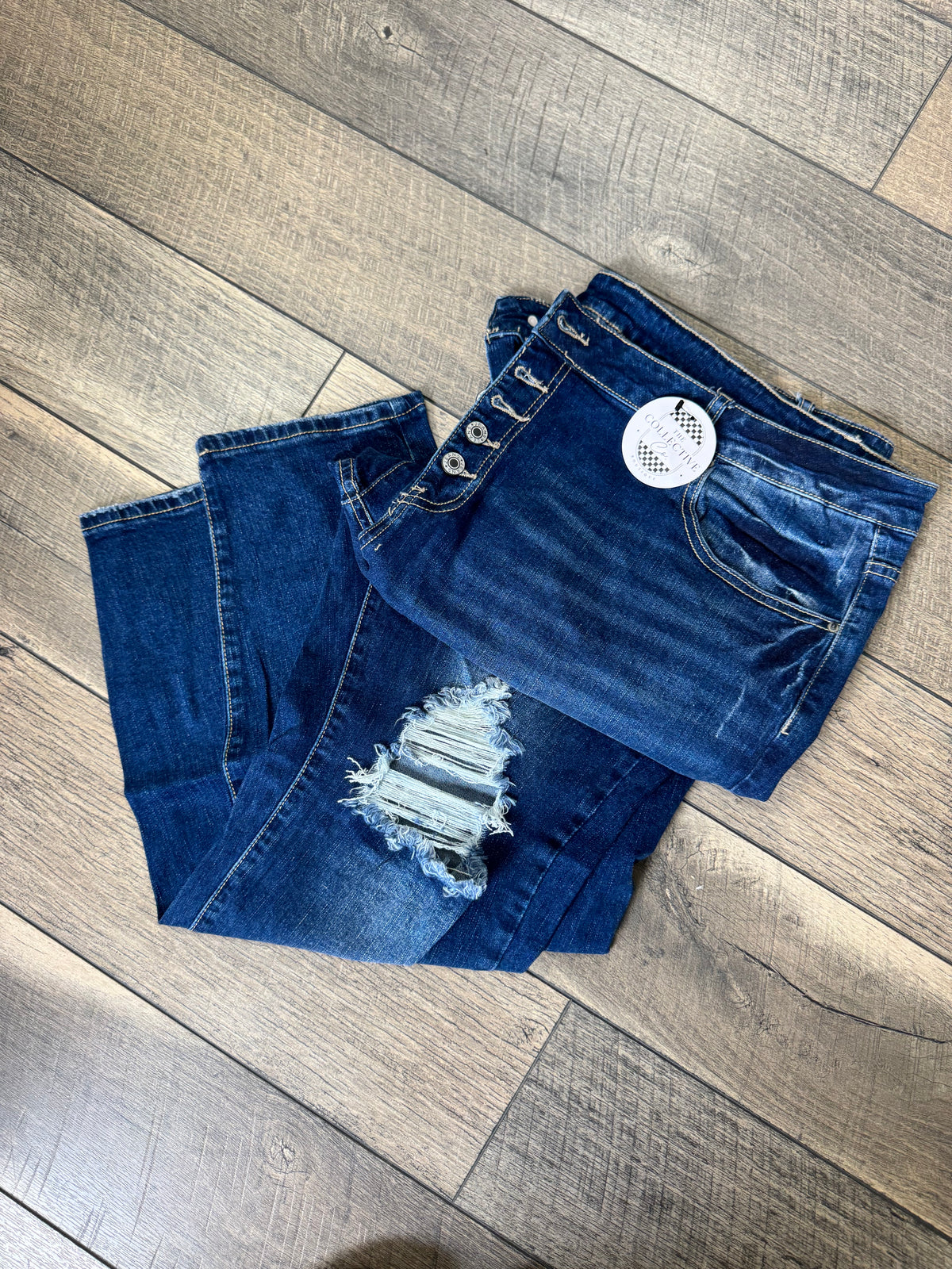Plus Holed Dark Skinny