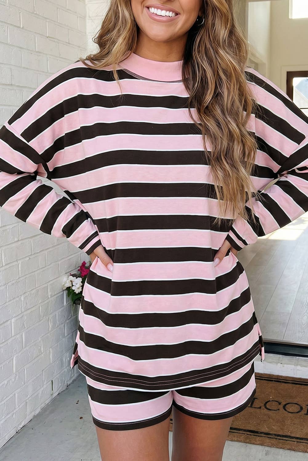 Strawberry Mocha Striped Set