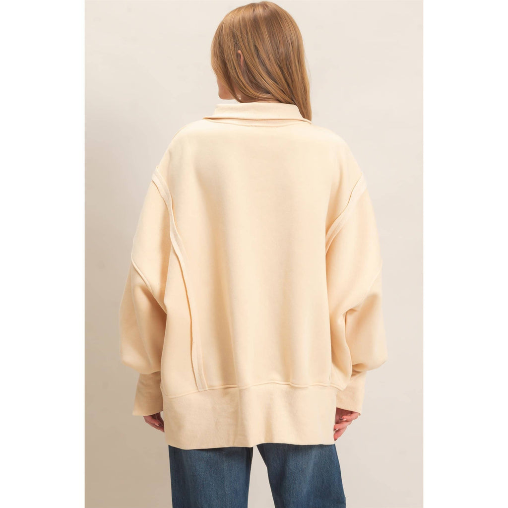 Faded Favorite Snap Collar Pullover