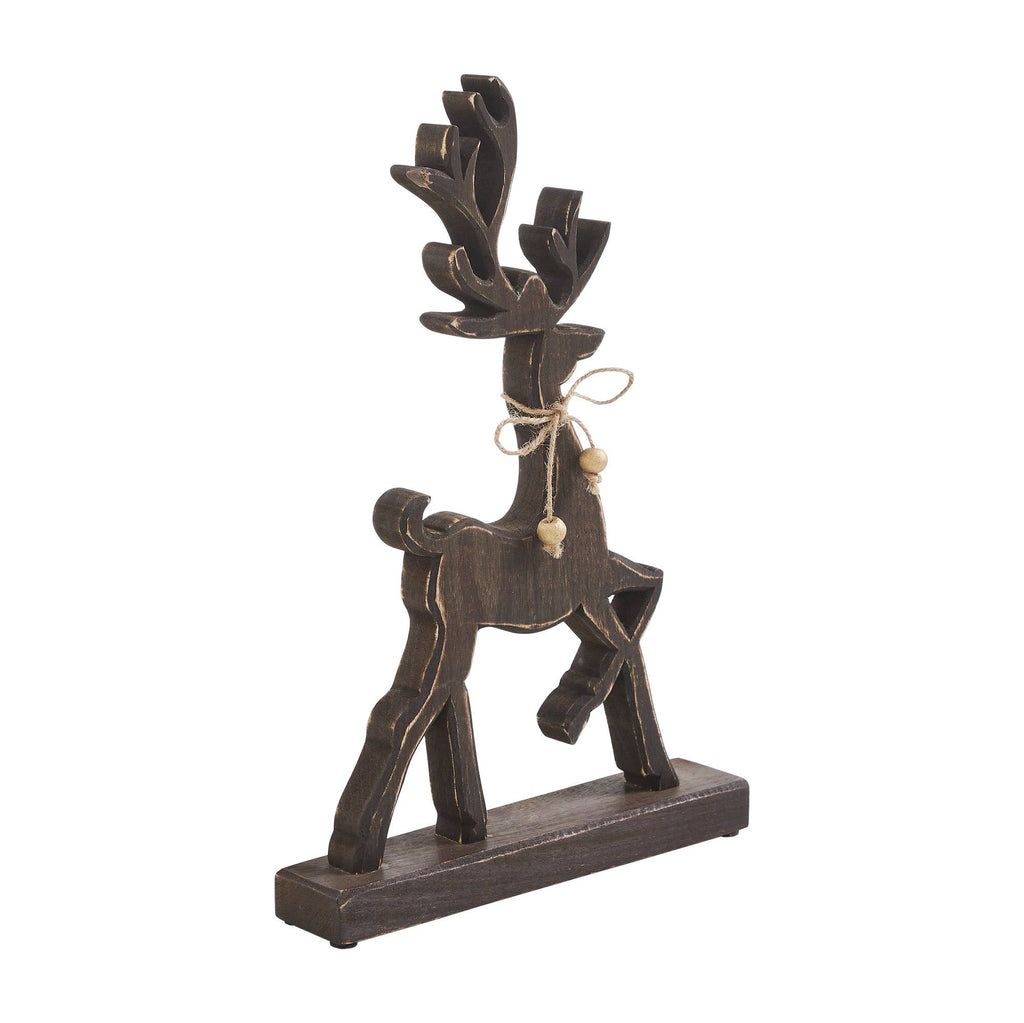 Woodland Winter Dark Wooden Reindeer