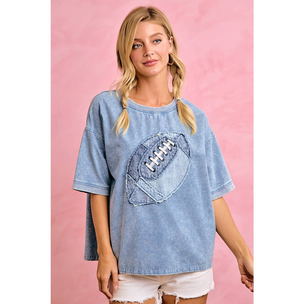 First Down Denim Tee
