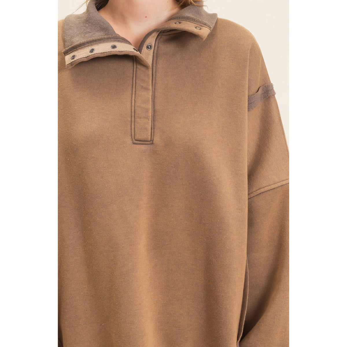 Faded Favorite Snap Collar Pullover