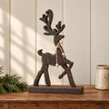 Woodland Winter Dark Wooden Reindeer