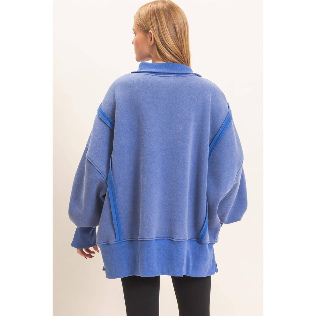 Faded Favorite Snap Collar Pullover