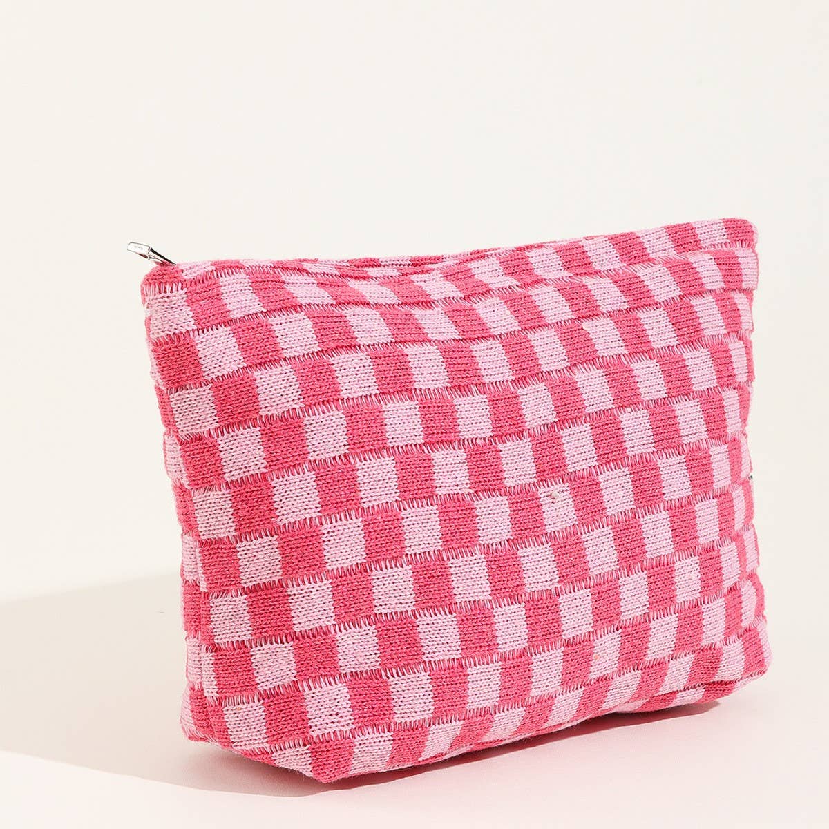 CHECKER MAKEUP COSMETIC POUCH BAG