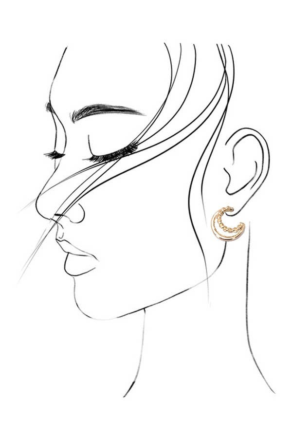Gold with Pearl Accent Earrings