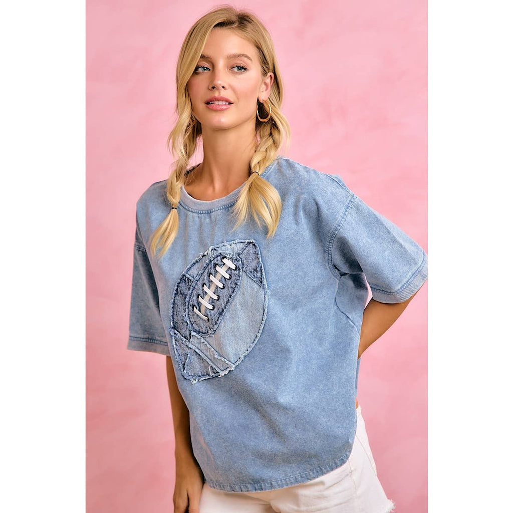First Down Denim Tee