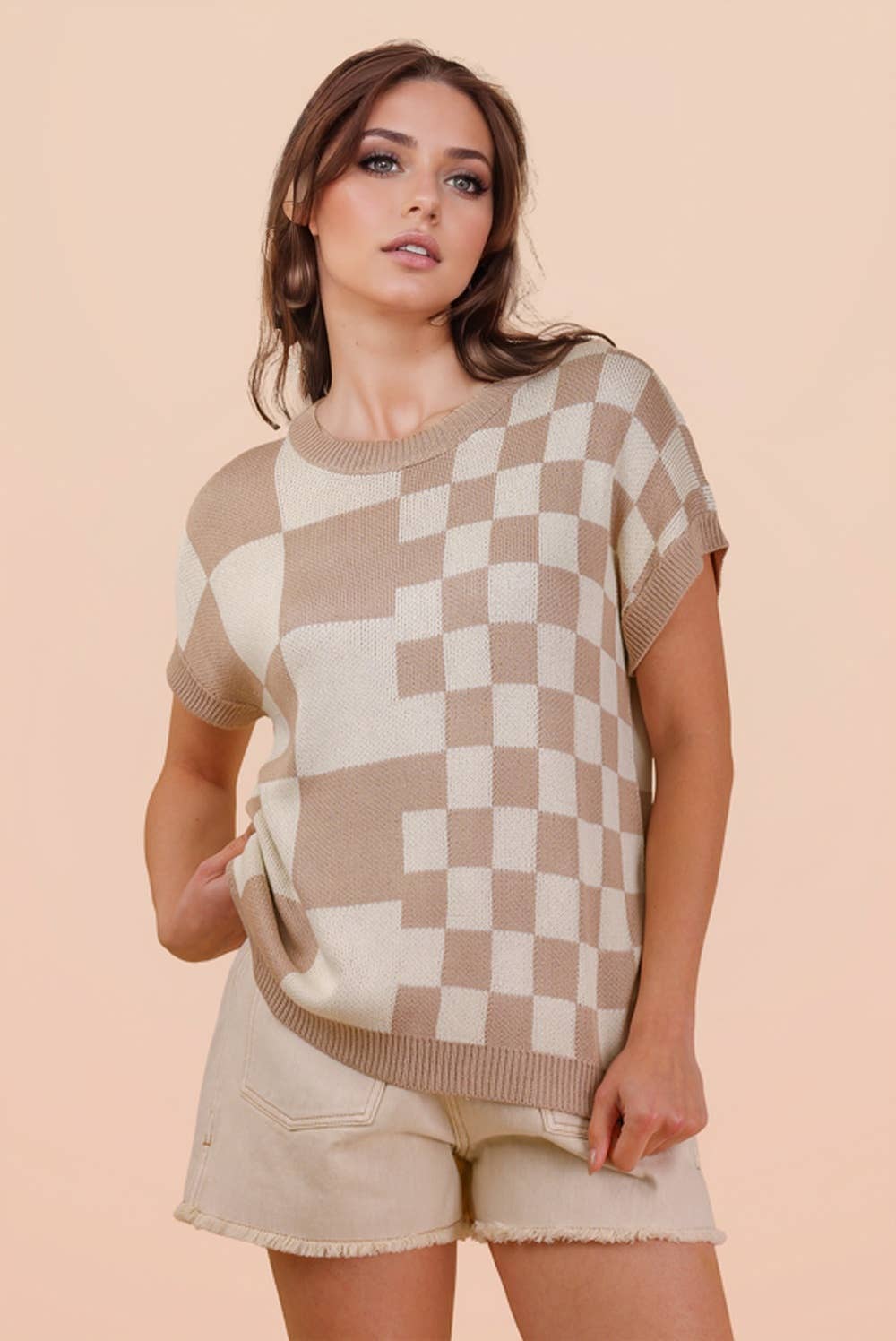 Check Mate Knit Top