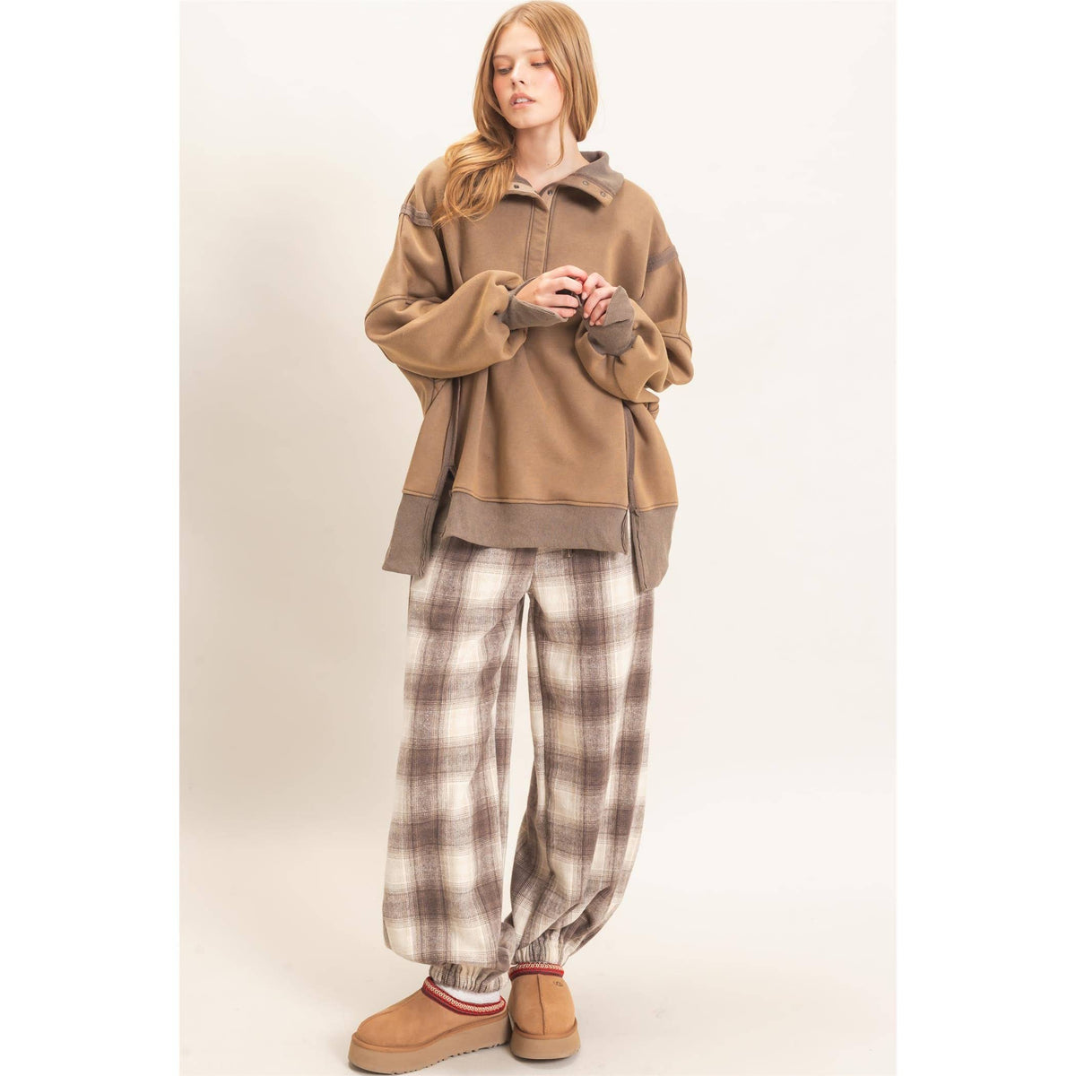 Faded Favorite Snap Collar Pullover
